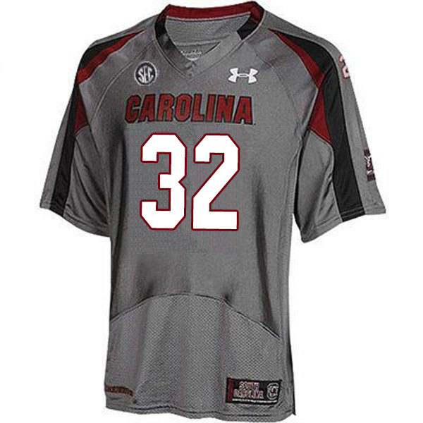 Men #32 Mohamed Kaba South Carolina Gamecocks College Football Jerseys Sale-Gray